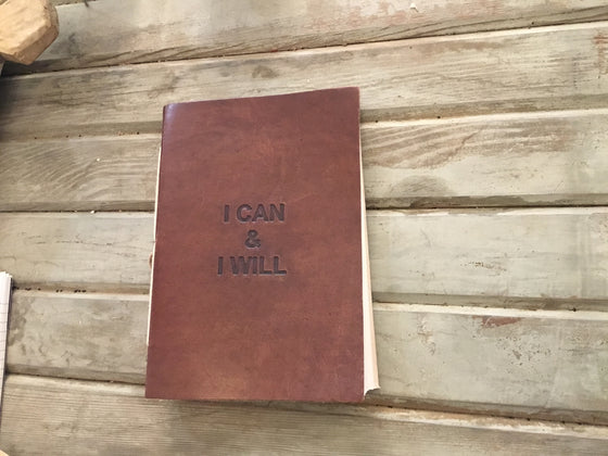 Genuine Leather “I Can & I Will” Journal