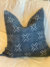 Midnight Grey Dot and X Mud Cloth Pillow Cover