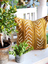 Mustard V Authentic Mud Cloth Pillow Cover