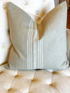 Sage Green & White Pillow Cover