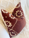 Rust Boho Flower Pillow Cover