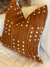 Miles Rust White Dot Mud Cloth Pillow Cover