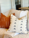 Miles Rust White Dot Mud Cloth Pillow Cover