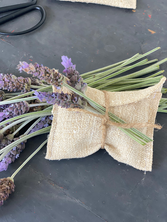 Linen lavender soap pocket