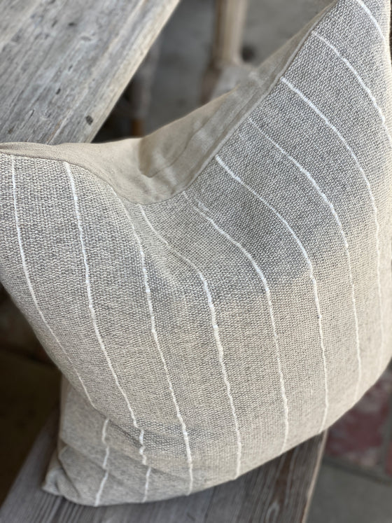 Bella Designer Stripe Linen Pillow Cover