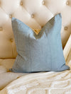 Vintage Washed Green Linen Pillow Cover