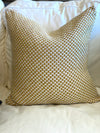 Molly Mustard & White Linen Pillow Cover