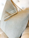 Sage Green & White Pillow Cover