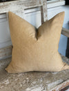 Vintage Wash Mustard Linen Pillow Cover