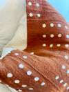 Miles Rust White Dot Mud Cloth Pillow Cover