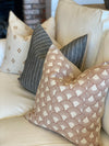 Faye Golden Brown Linen Pillow Cover