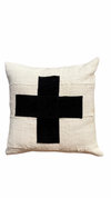 Black Cross Mudcloth Pillow Cover