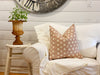 Faye Golden Brown Linen Pillow Cover