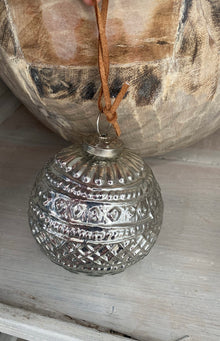  Scribed Mercury Glass Ornament