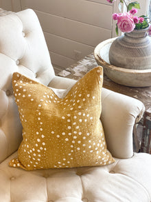 Mustard Dot Mudcloth Pillow Cover