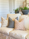 Faye Golden Brown Linen Pillow Cover