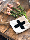 Swiss Cross & Suede Mud Cloth Cross Body Bag